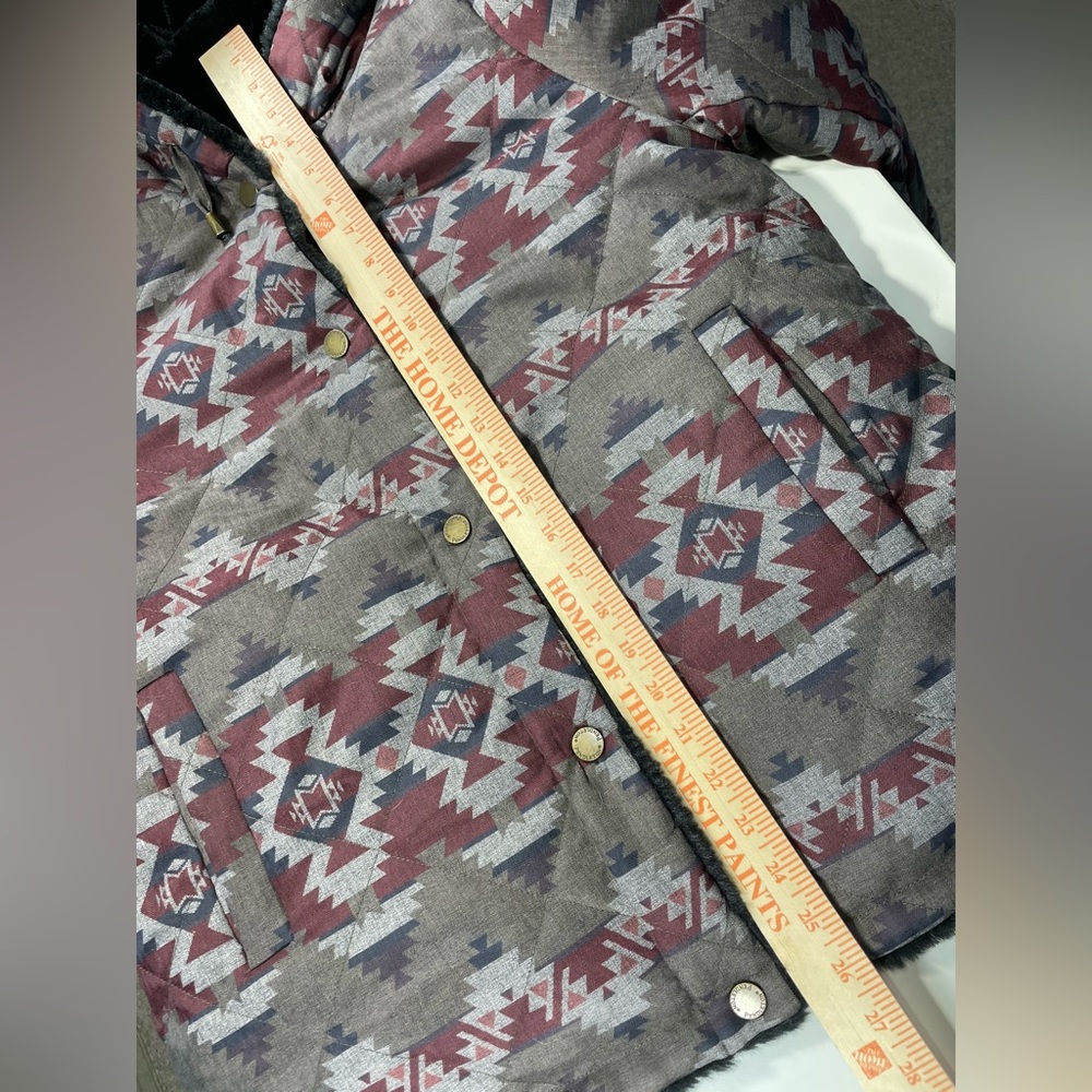 Pendleton reversible Aztec-Pattern or black faux … - image 10